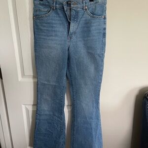 Express Blue Flare Wide Leg Jeans